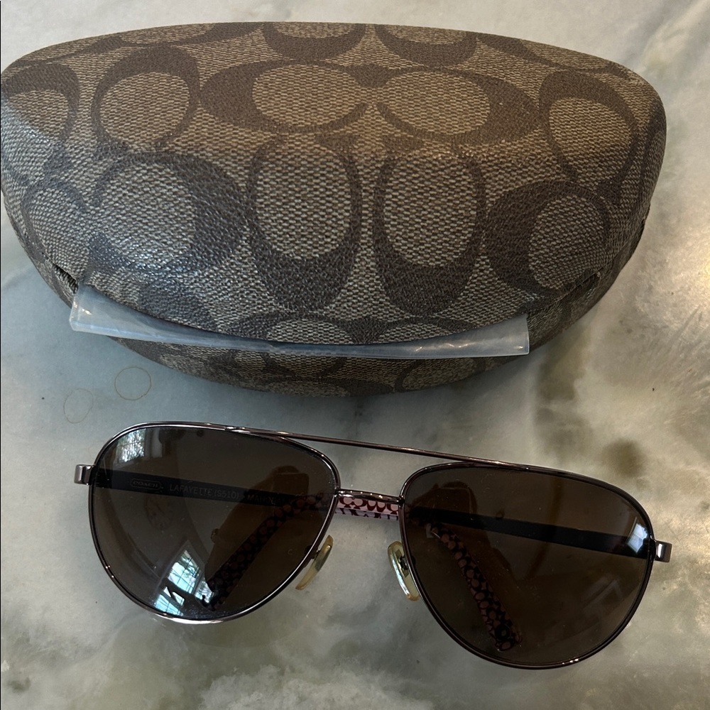 Coach Aviator Sunglasses with Case